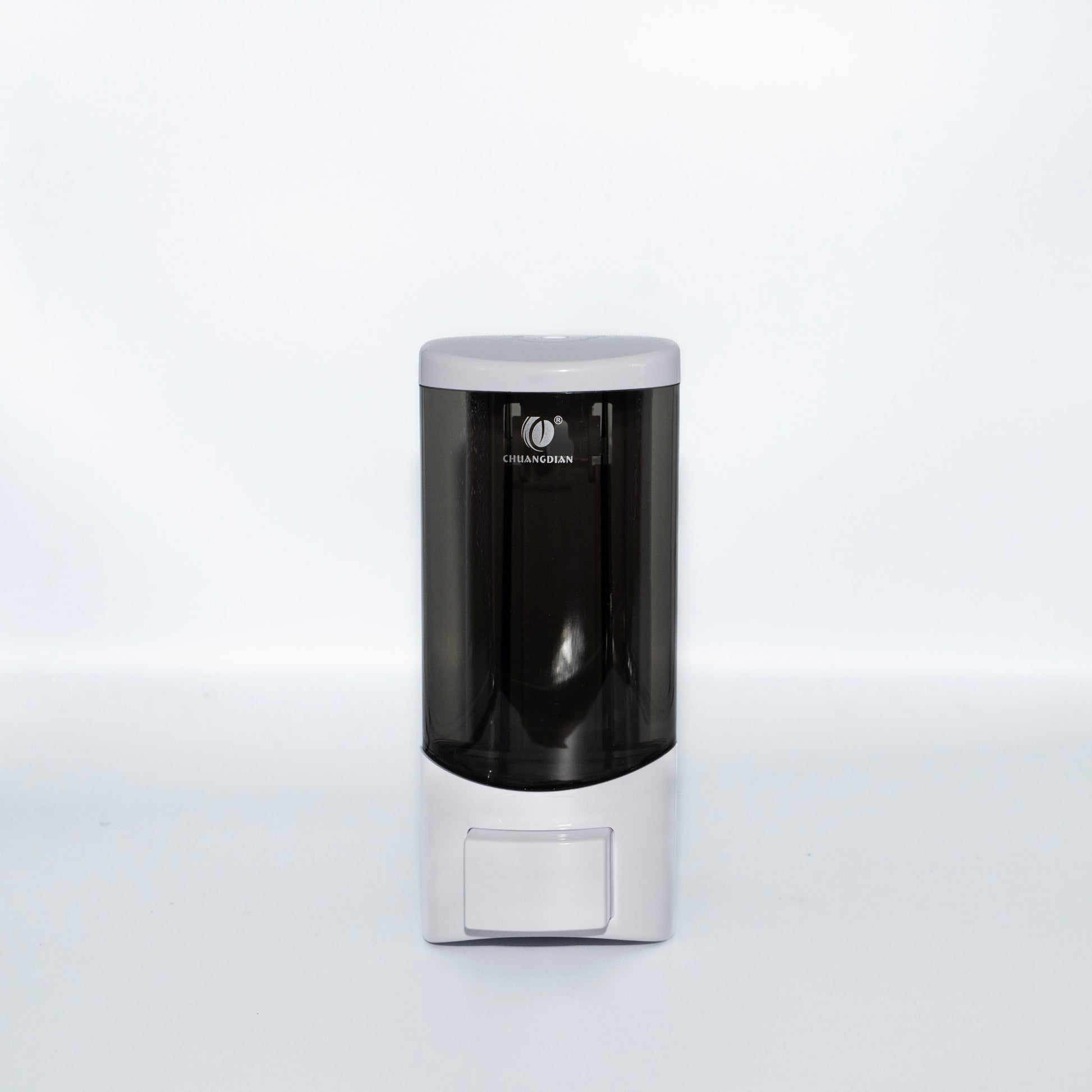 White and black soap dispenser on a white background – Quickway Supplies