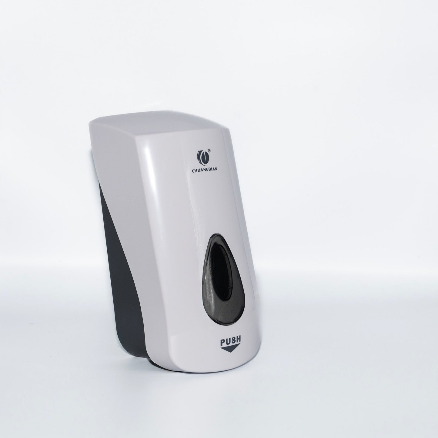 White and black soap dispenser on a white background – Quickway Supplies