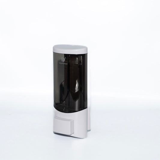 White and black soap dispenser on a white background – Quickway Supplies
