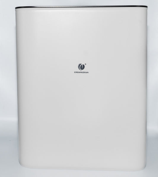 White trash bin on a light grey background – Quickway Supplies