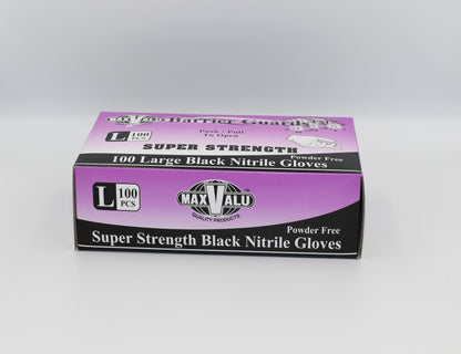 Super Strength Black Nitrile Gloves